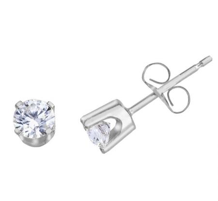 14k White Gold 0.50 Ct Diamond Stud Earrings