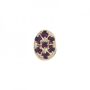 14 Karat Gold Amethyst Slide