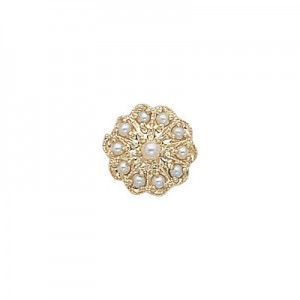 14 Karat Gold Pearl Slide
