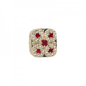 14 Karat Gold Ruby Slide