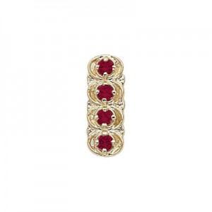 14 Karat Gold Garnet Slide