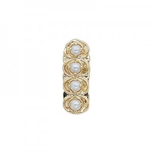 14 Karat Gold Pearl Slide