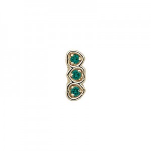 14 Karat Gold Emerald Slide