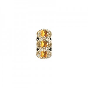 14 Karat Gold Citrine Slide