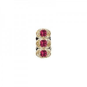 14 Karat Gold Garnet Slide