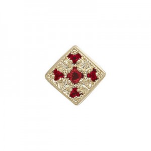 14 Karat Gold Ruby Slide