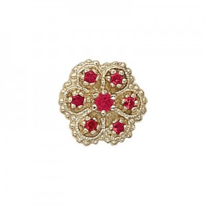 14 Karat Gold Ruby Slide