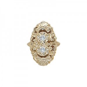 14 Karat Gold Diamond Slide