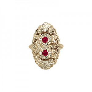 14 Karat Gold Ruby Slide