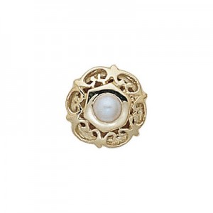 14 Karat Gold Pearl Slide