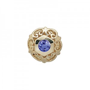 14 Karat Gold Tanzanite Slide