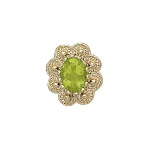 14 Karat Gold Peridot Slide