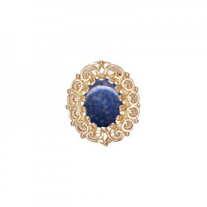 14 Karat Gold Lapis Slide