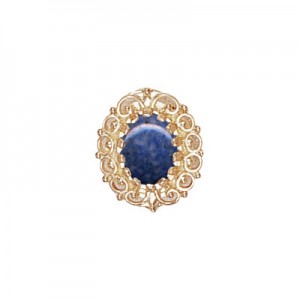 14 Karat Gold Lapis Slide