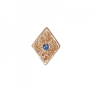 14 Karat Gold Sapphire Slide