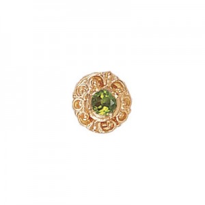 14 Karat Gold Peridot Slide