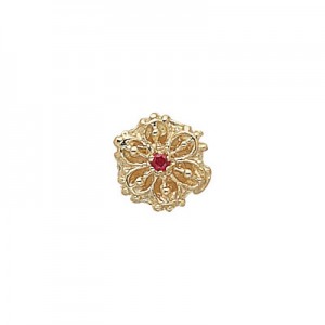 14 Karat Gold Ruby Slide