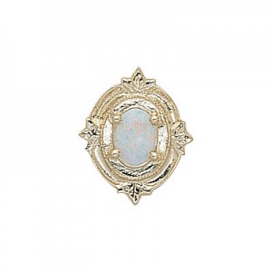 14 Karat Gold Opal Slide