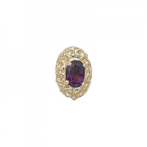 14 Karat Gold Amethyst Slide