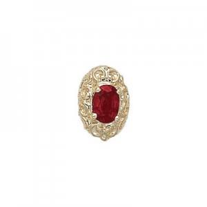 14 Karat Gold Garnet Slide