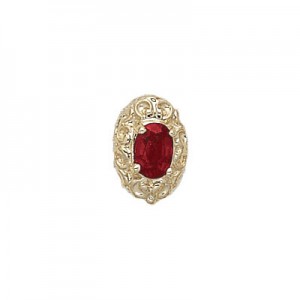 14 Karat Gold Garnet Slide