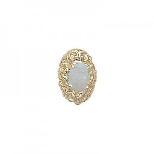 14 Karat Gold Opal Slide