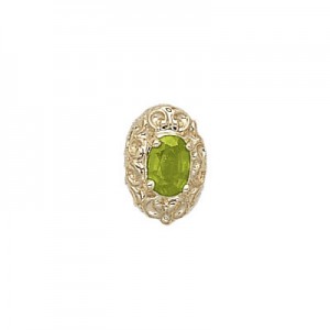 14 Karat Gold Peridot Slide