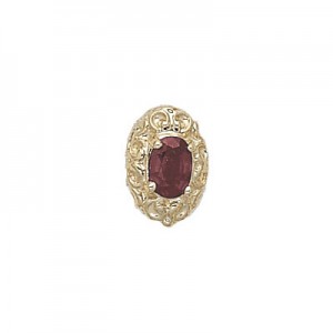 14 Karat Gold Pink Tourmaline Slide