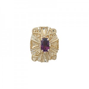 14 Karat Gold Amethyst Slide