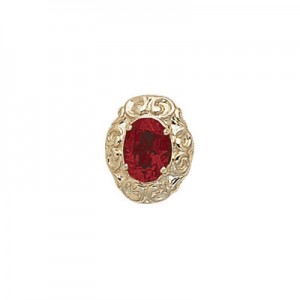 14 Karat Gold Garnet Slide