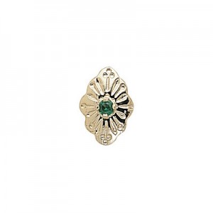 14 Karat Gold Emerald Slide