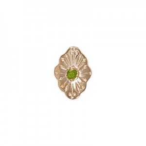 14 Karat Gold Peridot Slide