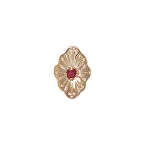 14 Karat Gold Ruby Slide