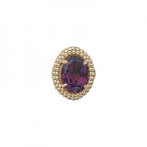 14 Karat Gold Amethyst Slide