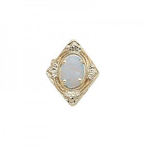 14 Karat Gold Opal Slide