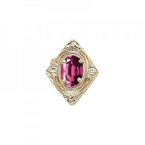 14 Karat Gold Rhodolite Garnet Slide