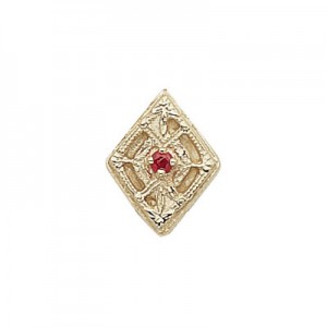 14 Karat Gold Ruby Slide