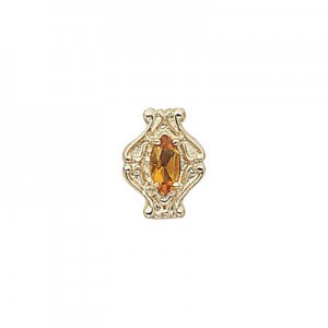 14 Karat Gold Citrine Slide