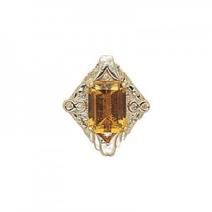 14 Karat Gold Citrine Slide