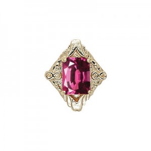 14 Karat Gold Rhodolite Garnet Slide