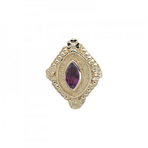 14 Karat Gold Amethyst Slide