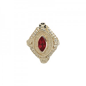 14 Karat Gold Garnet Slide