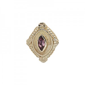 14 Karat Gold Pink Tourmaline Slide