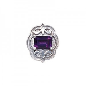 14 Karat Gold Amethyst Slide