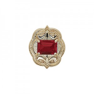 14 Karat Gold Garnet Slide