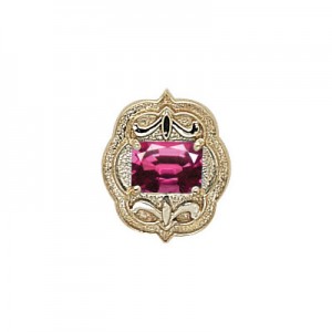 14 Karat Gold Rhodolite Garnet Slide