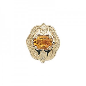 14 Karat Gold Citrine Slide