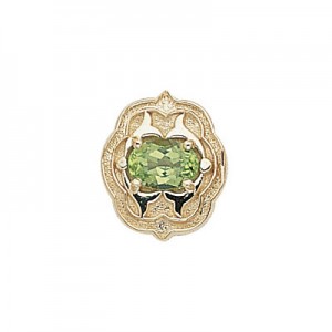 14 Karat Gold Peridot Slide