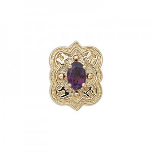 14 Karat Gold Amethyst Slide