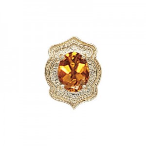 14 Karat Gold Citrine Slide